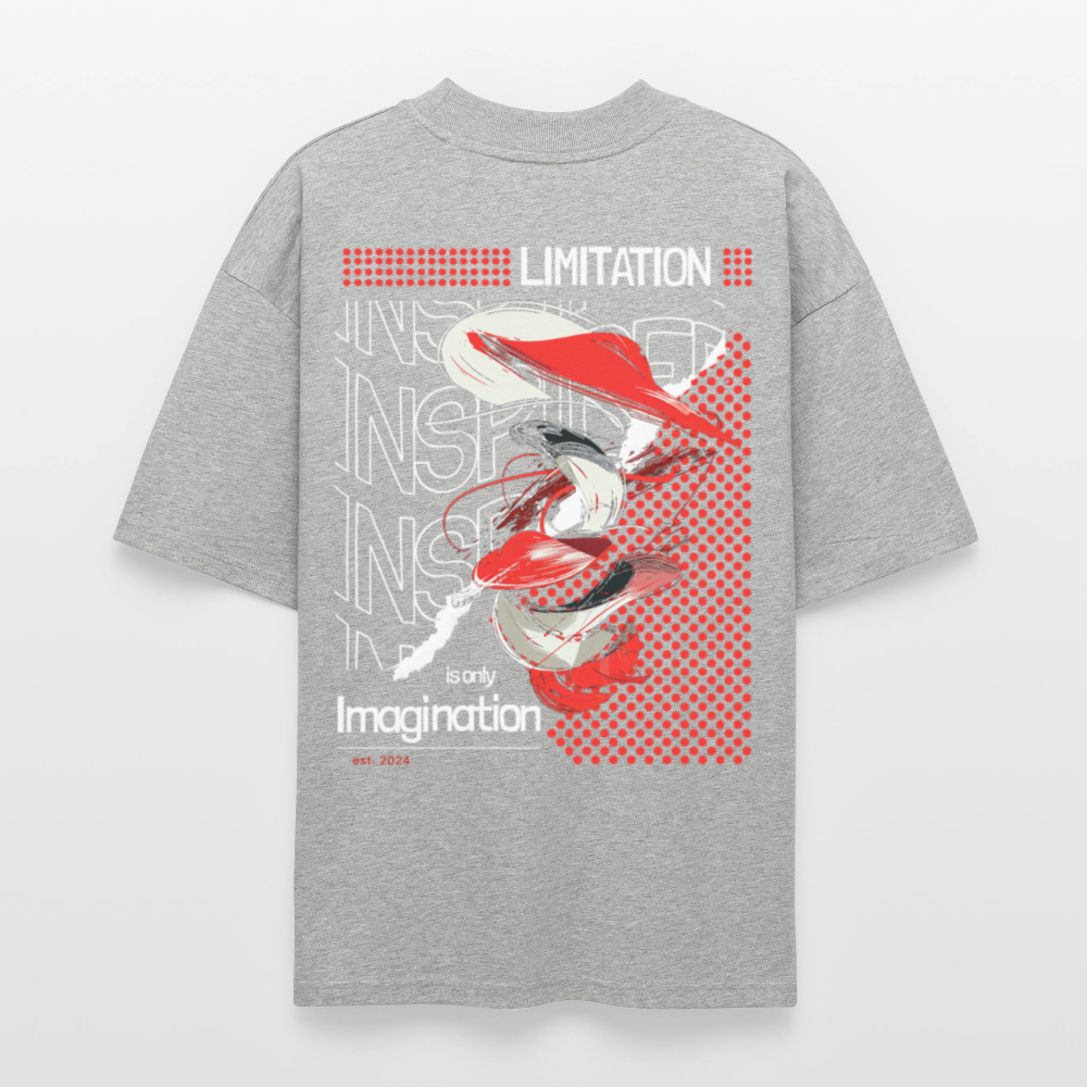 Xiwangmu, Muschel, 1st | Blaster, Oversize Bio T-Shirt, Unisex - Grau meliert