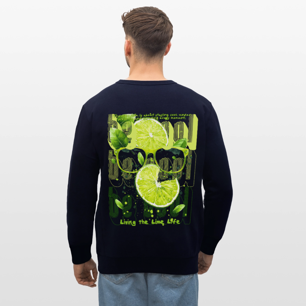 Kali, Limette, 1st | Roller, Unisex Bio-Sweatshirt - Navy