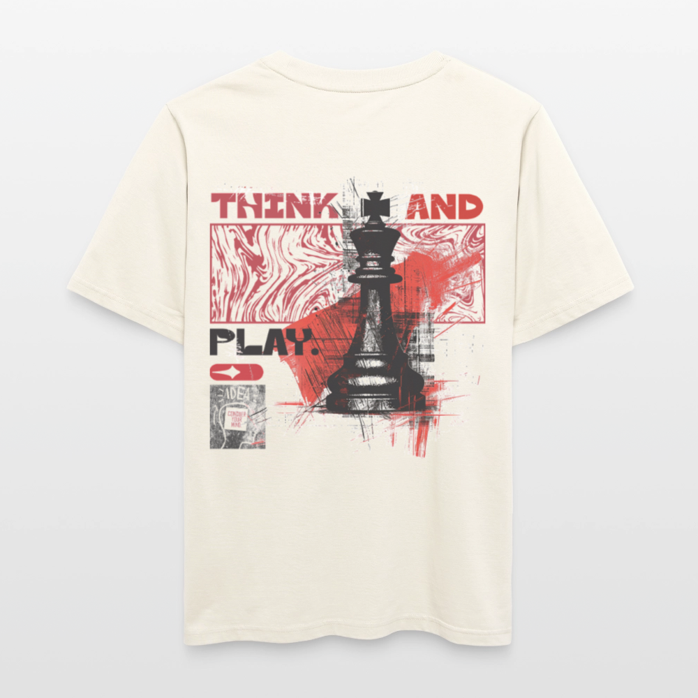 Orionis, Schach, 1st | Essential, Relaxed Fit Unisex Bio T-Shirt - Naturweiß 