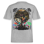 Thalvion, Baum, 1st | Essential, Relaxed Fit Unisex Bio T-Shirt - Grau meliert