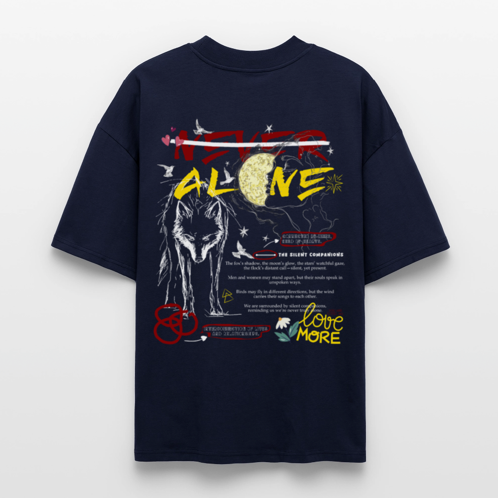 Diony, Wolf, 1st | Blaster, Oversize Bio T-Shirt, Unisex - Navy