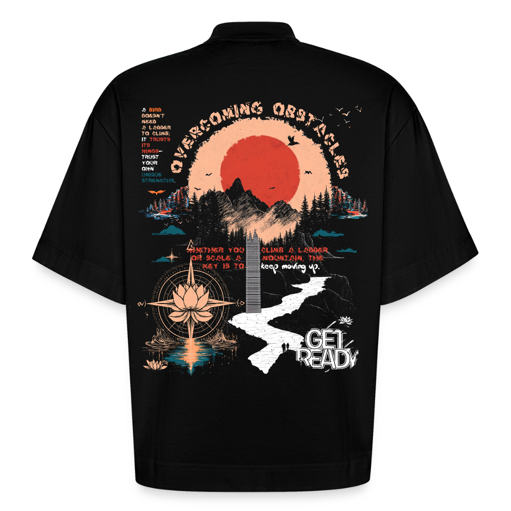Tiamat , Wandern, 1st | Boxy, Heavyweight Bio T-Shirt, Unisex - SOLID BLACK
