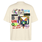 Orvathar, Fernseher, 1st | Blaster, Oversize Bio T-Shirt, Unisex - Weißgrau