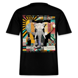 Thanatain, Elefant, 1st | Essential, Relaxed Fit Unisex Bio T-Shirt - Schwarz