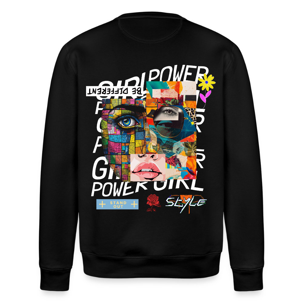 Xizir, Gesicht, 1st | Roller, Unisex Bio-Sweatshirt - Schwarz