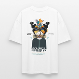 Siriothis, Schmetterling, 1st | Blaster, Oversize Bio T-Shirt, Unisex - Weiß