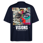 Omoikane, Augen, 1st | Blaster, Oversize Bio T-Shirt, Unisex - Navy