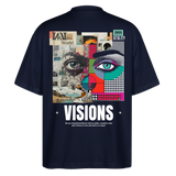 Omoikane, Augen, 1st | Blaster, Oversize Bio T-Shirt, Unisex - Navy