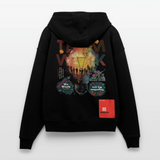 Inari, Glühbirne, 1st | Heavyweight Oversized Bio Zip Hoodie, Unisex - SOLID BLACK