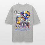 Vorthalos2, Skelet, 1st | Blaster, Oversize Bio T-Shirt, Unisex - Grau meliert