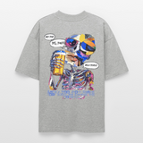 Vorthalos2, Skelet, 1st | Blaster, Oversize Bio T-Shirt, Unisex - Grau meliert