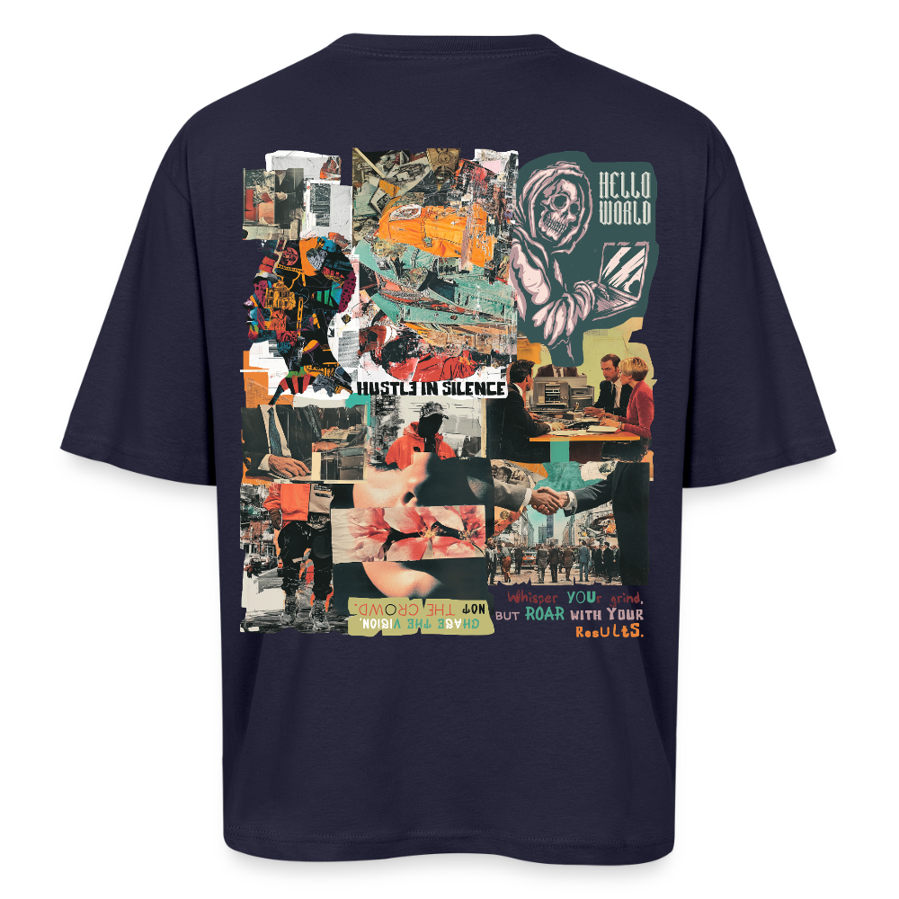 Aurelion, Office, 1st | Breezy, Oversized Unisex T-Shirt - Navy