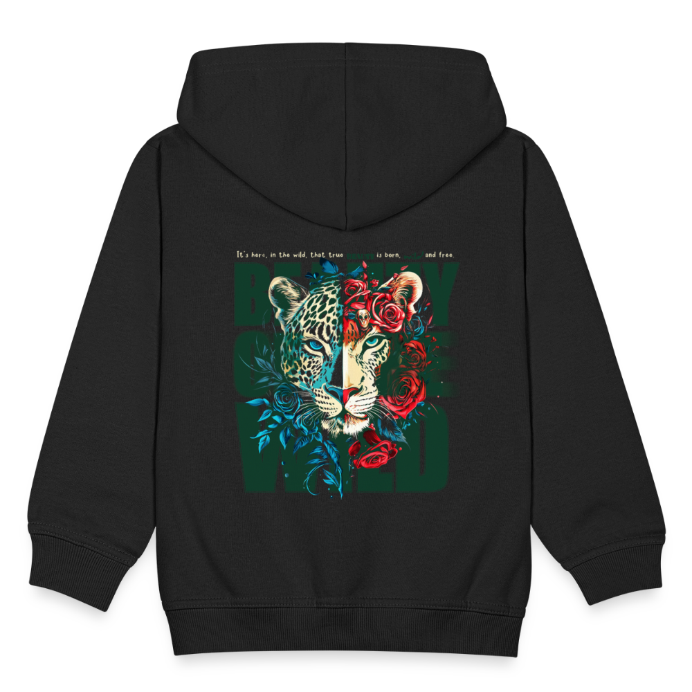 Irise, Leopard, 1st | Kinder Zip Hoodie - Schwarz