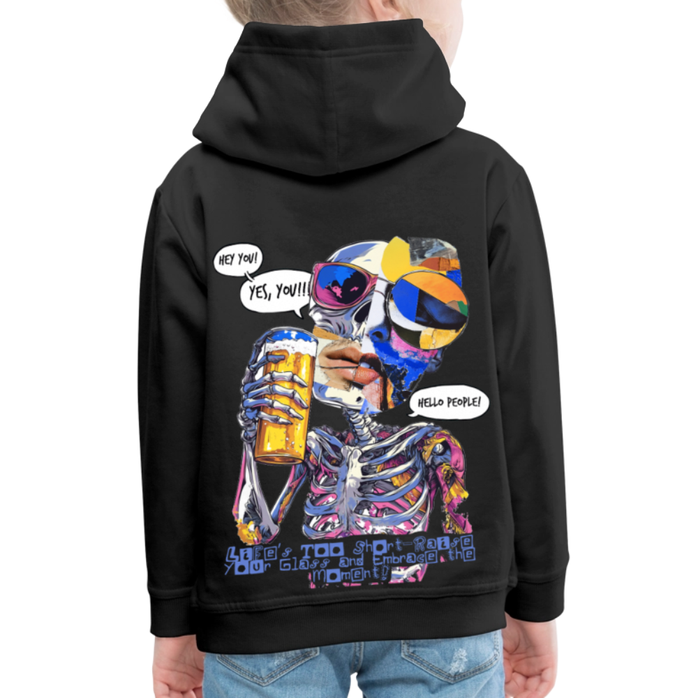 Vorthalos, Skelet, 1st | Kinder Hoodie - Schwarz