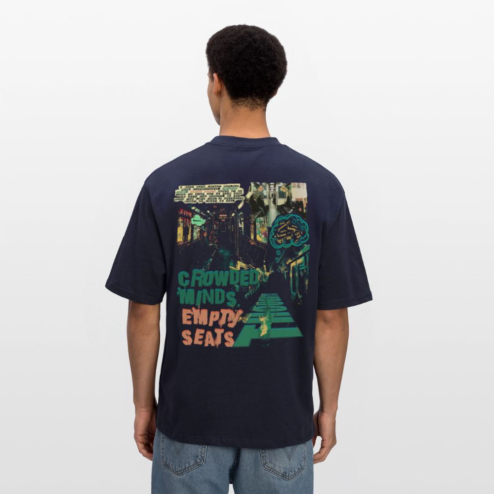 Gaian, U-Bahn, 1st | Breezy, Oversized Unisex T-Shirt - Navy