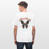 Galaxion, Schmetterling, 1st | Essential, Relaxed Fit Unisex Bio T-Shirt - Weiß
