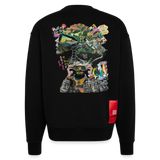Oceani, Berge, 1st | Heavyweight Oversized Bio Sweater, Unisex - SOLID BLACK