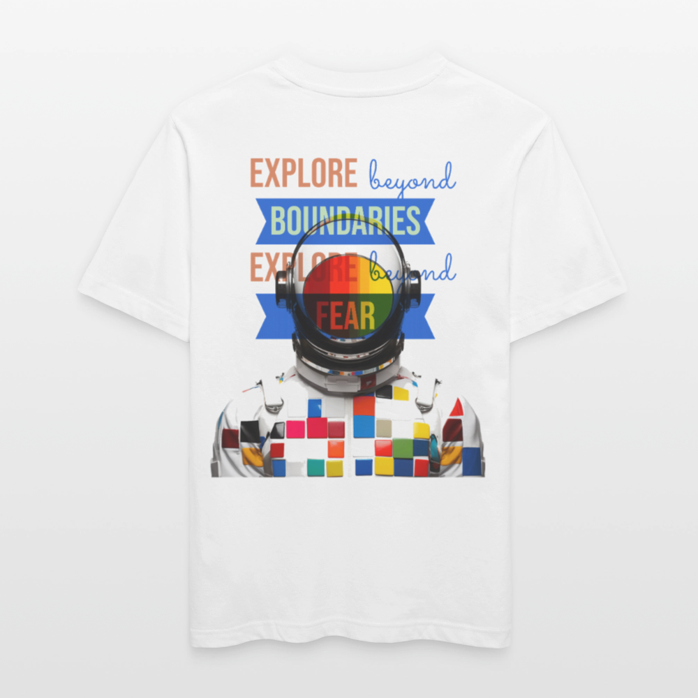 Jovareth, Astronaut, 1st | Essential, Relaxed Fit Unisex Bio T-Shirt - Weiß