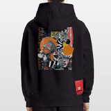 Aresia, Zebra, 1st | Heavyweight Oversized Bio Hoodie, Unisex - SOLID BLACK