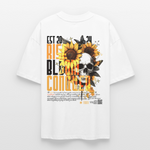 Umbraxion, Sonnenblume, 1st | Blaster, Oversize Bio T-Shirt, Unisex - Weiß