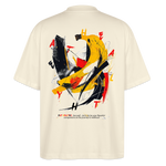 Quasaris, Banane, 1st | Blaster, Oversize Bio T-Shirt, Unisex - Weißgrau