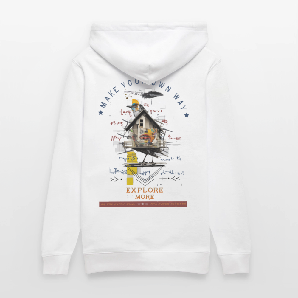 Durnamar, Vogel, 1st | Cruiser, Unisex Bio-Hoodie - Weiß