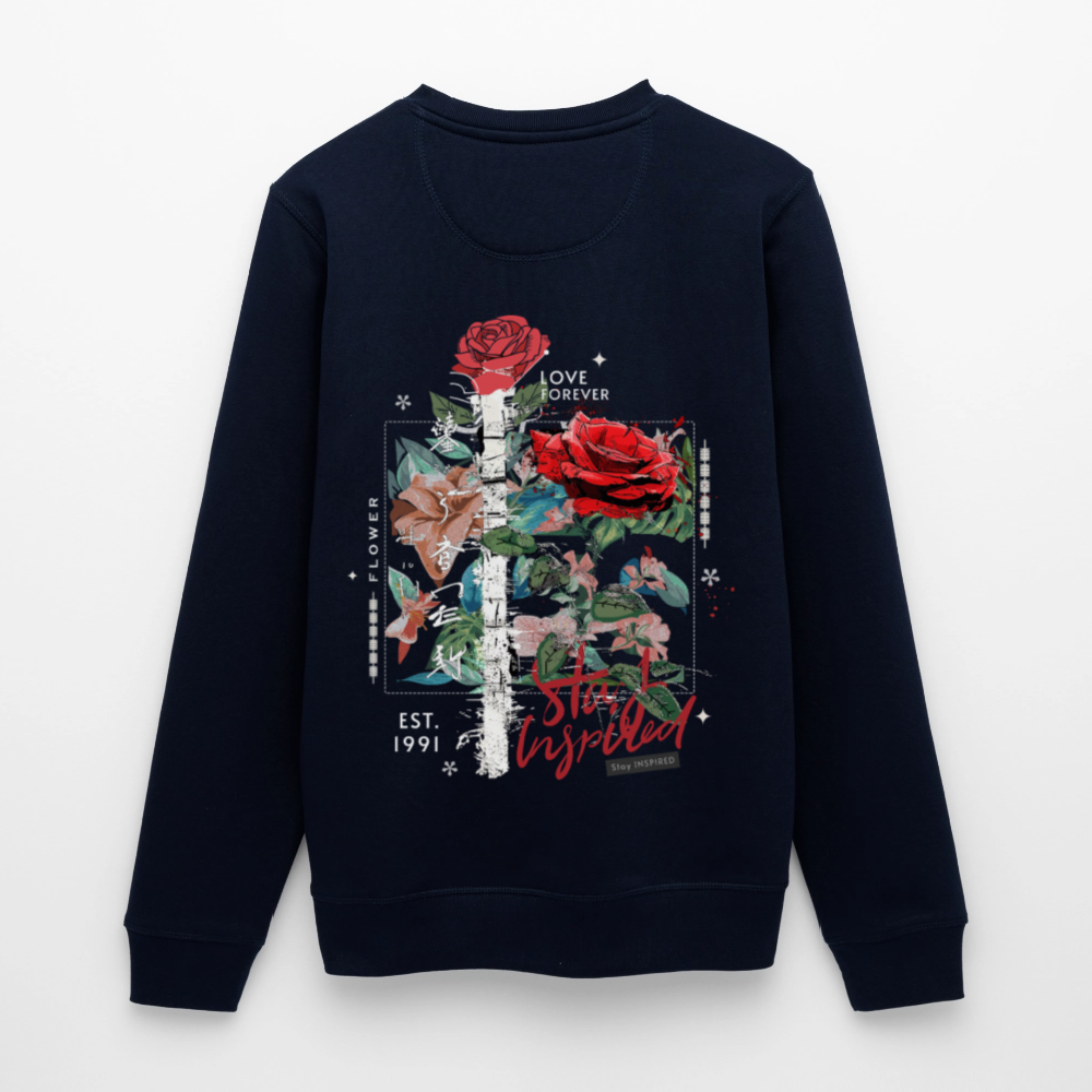 Loreley, Rose, 1st | Roller, Unisex Bio-Sweatshirt - Navy