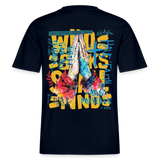 Perseus, Beten, 1st | Essential, Relaxed Fit Unisex Bio T-Shirt - Navy