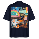 Nyxaris, Windmühle, 1st | Blaster, Oversize Bio T-Shirt, Unisex - Navy