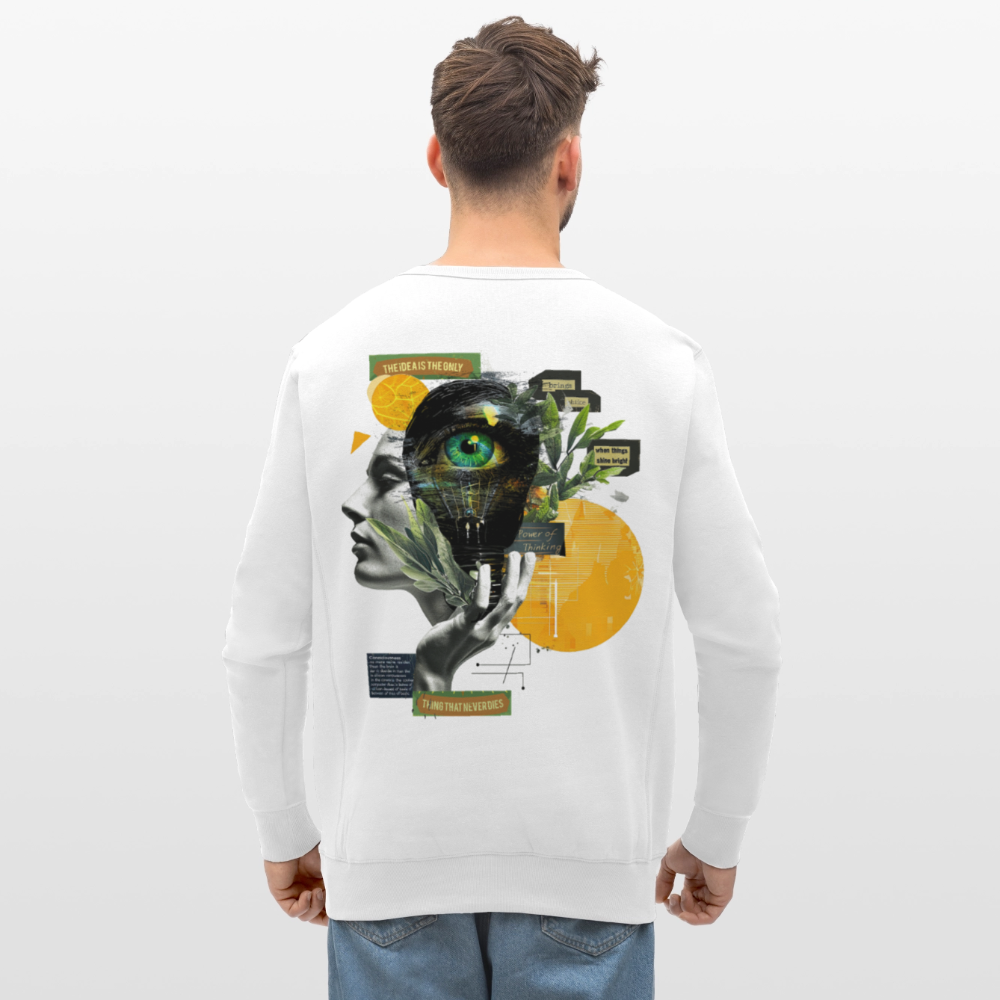 Stellara, Glühbirne, 1st | Roller, Unisex Bio-Sweatshirt - Weiß