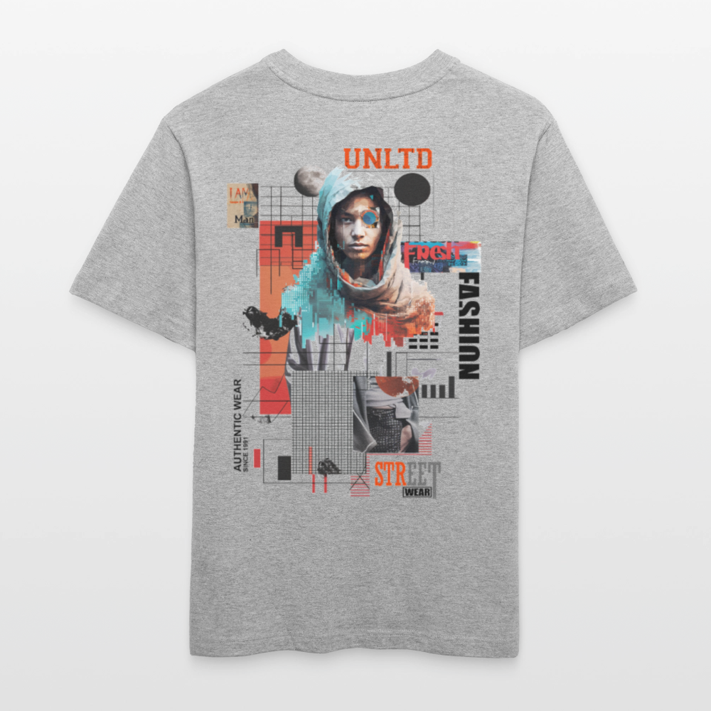 Celestrion, Cyborg, 1st | Essential, Relaxed Fit Unisex Bio T-Shirt - Grau meliert