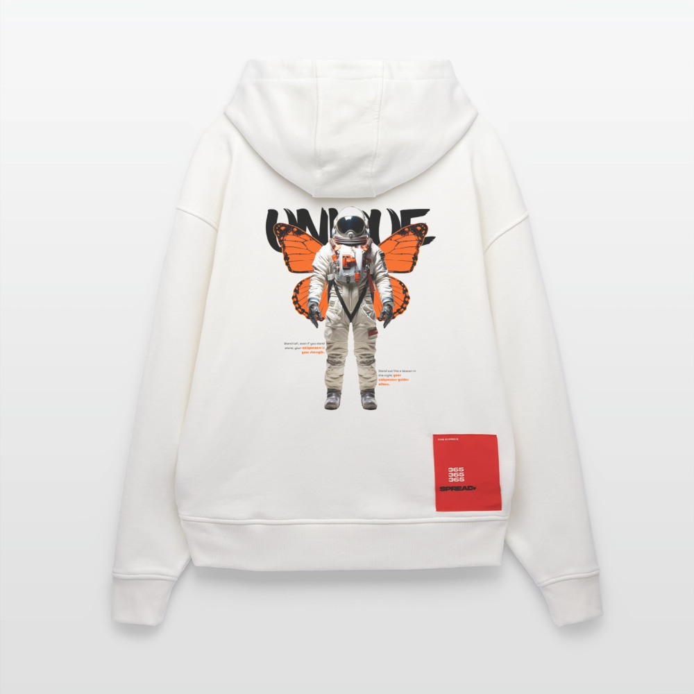 Lunaris, Astronaut, 1st | Heavyweight Oversized Bio Hoodie, Unisex - OFF WHITE