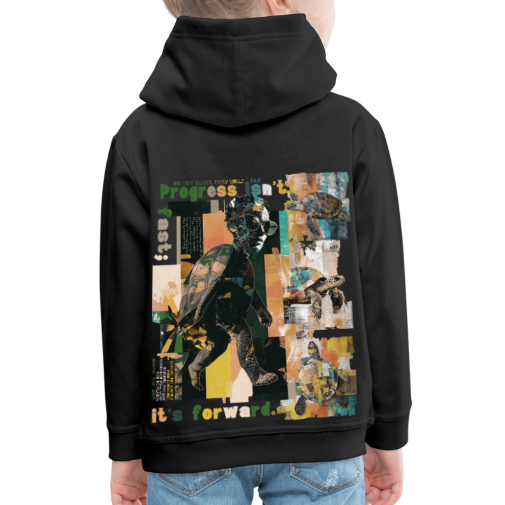 Xantherion, Schildkröte, 1st | Kinder Hoodie - Schwarz