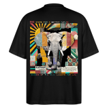 Thanatain, Elefant, 1st | Blaster, Oversize Bio T-Shirt, Unisex - Schwarz
