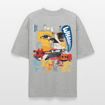 Kronan, Gesicht, 1st | Blaster, Oversize Bio T-Shirt, Unisex - Grau meliert