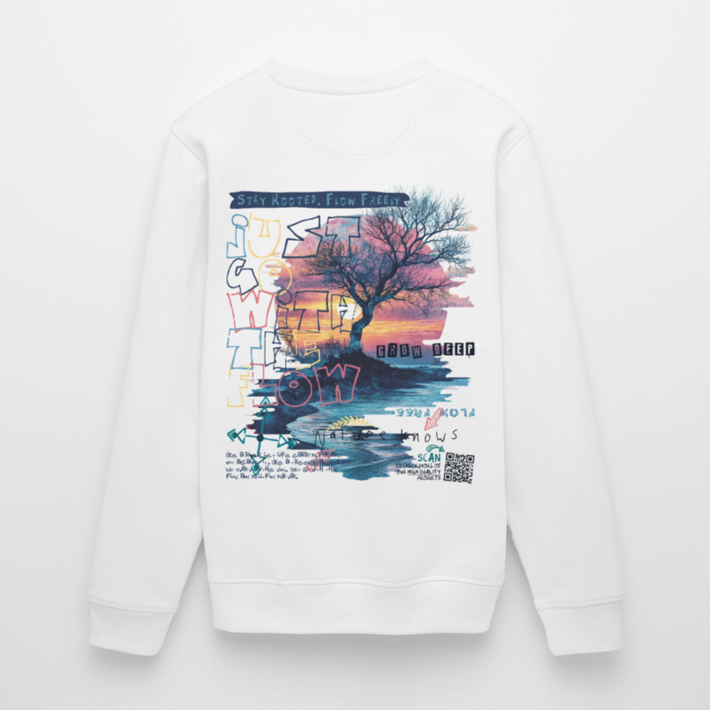 Oblivar, Baum, 1st | Roller, Unisex Bio-Sweatshirt - Weiß