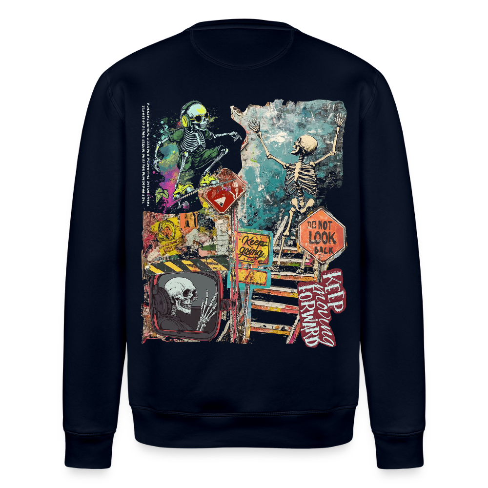 Tangaroa , Skelet, 1st | Roller, Unisex Bio-Sweatshirt - Navy