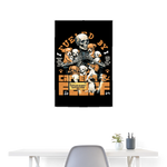 Nyxian, Skelet & Welpen, 1st | Poster 60x90 cm - Weiß