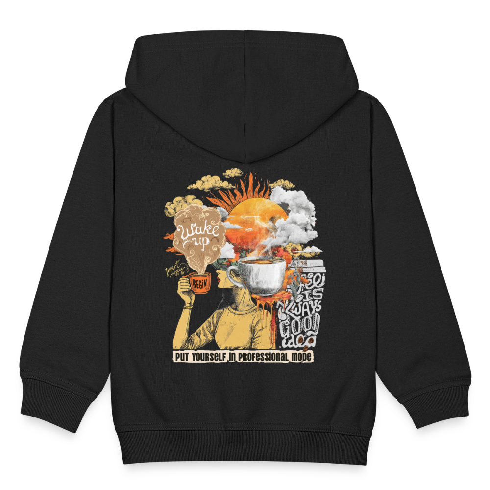 Artema, Kaffee, 1st | Kinder Zip Hoodie - Schwarz