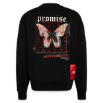 Xurmus, Schmetterling, 1st | Heavyweight Oversized Bio Sweater, Unisex - SOLID BLACK