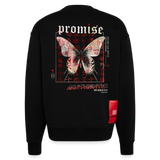 Xurmus, Schmetterling, 1st | Heavyweight Oversized Bio Sweater, Unisex - SOLID BLACK