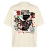 Zentharior, Schmetterling, 1st | Blaster, Oversize Bio T-Shirt, Unisex - Weißgrau