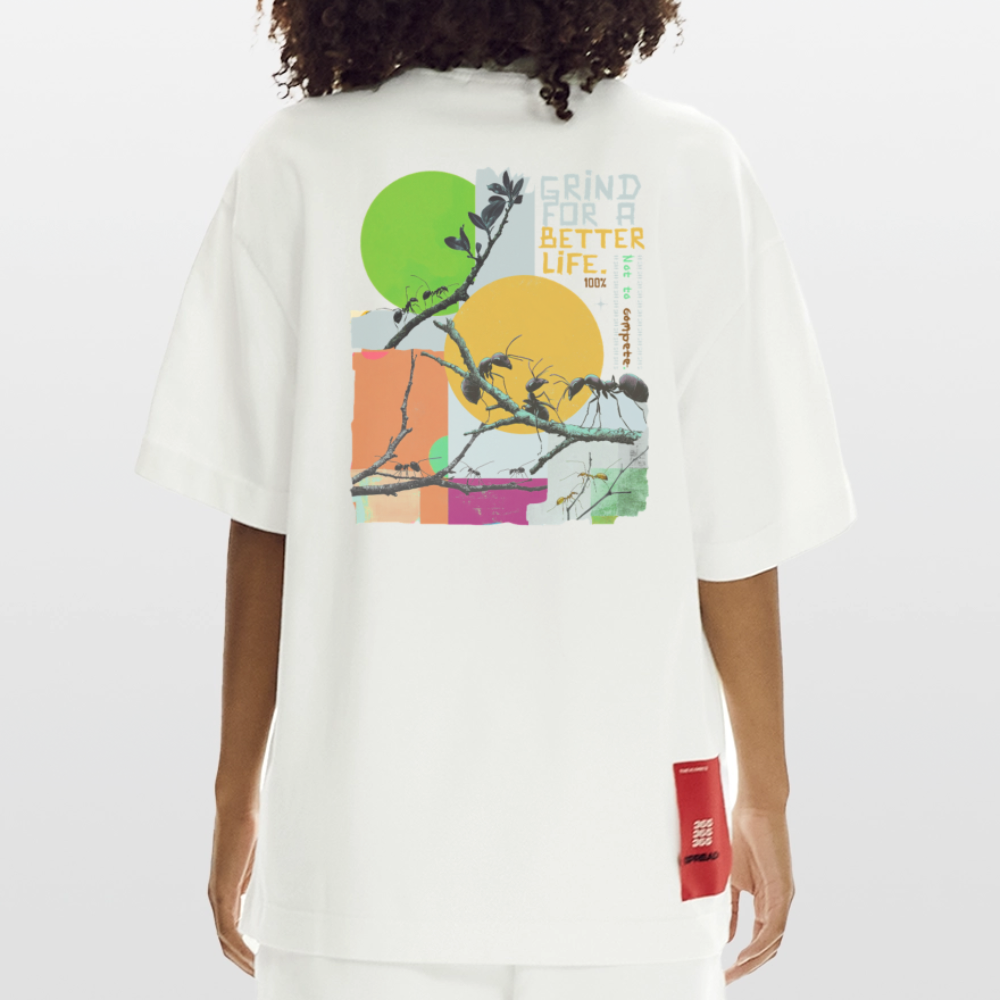 Draganis, Ameisen, 1st | Heve, Heavyweight Oversized Bio T-Shirt, Unisex - OFF WHITE