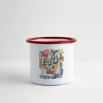 Seraphion, Gesichter, 1st | Emaille-Tasse - Weiß/Rot