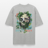 Persephi, Totenkopf, 1st | Blaster, Oversize Bio T-Shirt, Unisex - Grau meliert