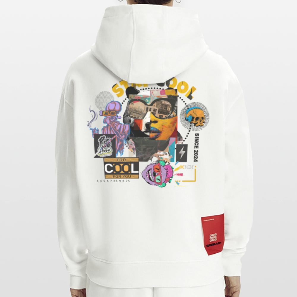 Thorvalis, Bär, 1st | Heavyweight Oversized Bio Hoodie, Unisex - OFF WHITE
