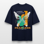 Azazîl, Schmetterling, 1st | Blaster, Oversize Bio T-Shirt, Unisex - Navy