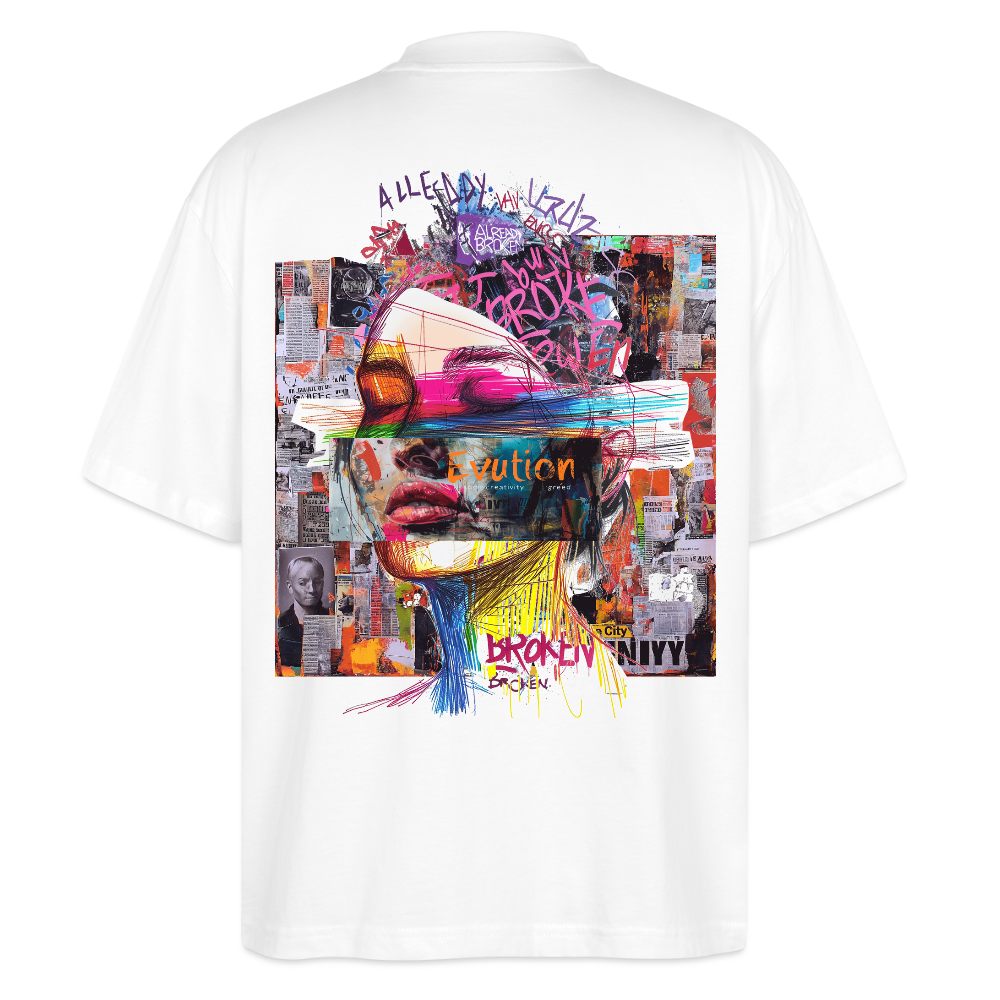 Callistara, Frau, 1st | Blaster, Oversize Bio T-Shirt, Unisex - Weiß