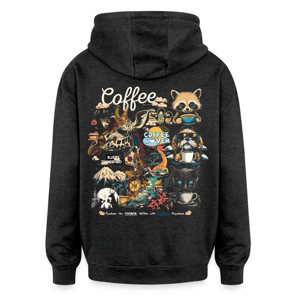 Tritonan, Kaffee, 1st | Freshhood, Oversized Unisex Hoodie - Anthrazit