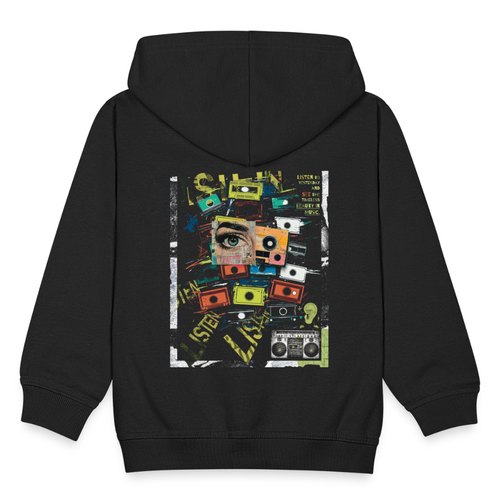 Shahzada, Kassetten, 1st | Kinder Zip Hoodie - Schwarz